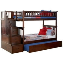 Leo & Lacey Twin Over Twin Staircase Trundle Bunk Bed