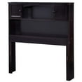 thumbnail image 1 of Leo & Lacey Twin Wood Bookcase Headboard in Espresso, 1 of 3
