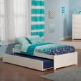 thumbnail image 1 of Leo & Lacey Urban Traditional Hardwood Storage Platform Bed, Twin, White, 1 of 3