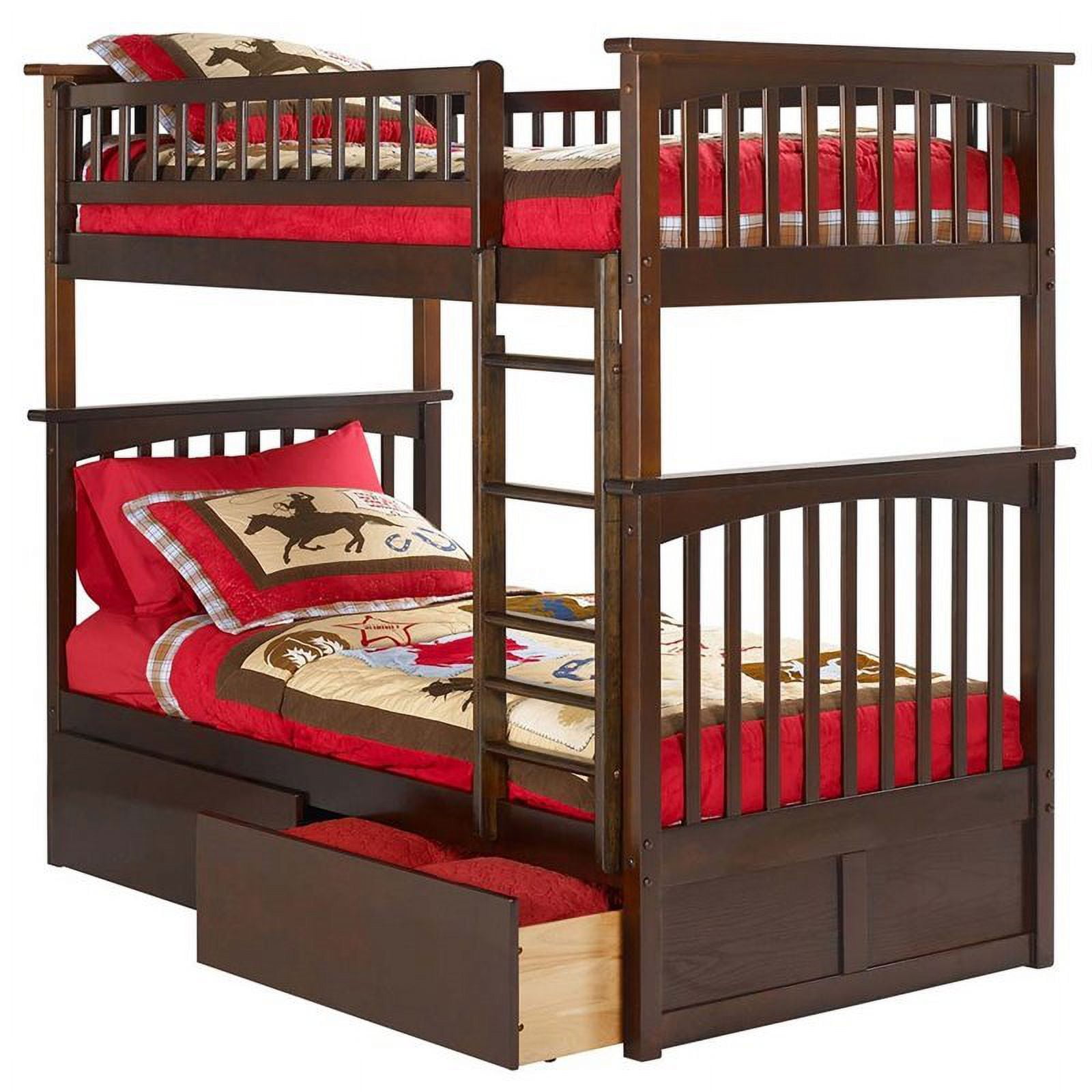 Leo Lacey Urban Twin Over Twin Storage Bunk Bed