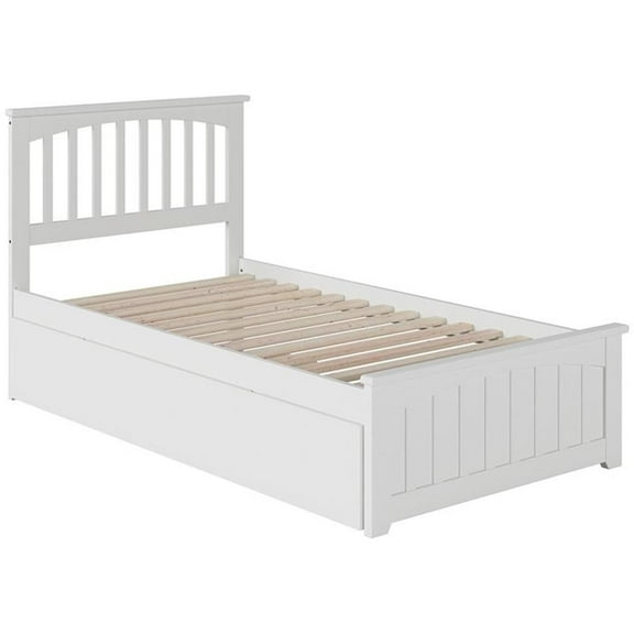 Leo & Lacey Urban Twin Trundle Platform Bed in White
