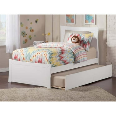 Leo & Lacey Urban Twin Trundle Platform Bed in White