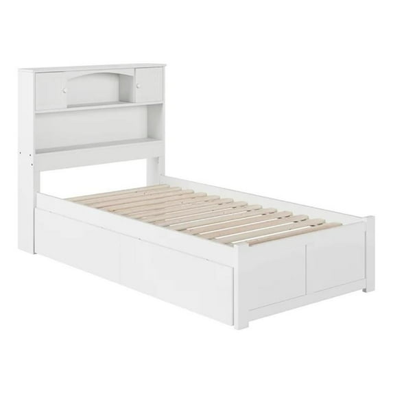 Leo & Lacey Urban Twin XL Storage Platform Bed in White