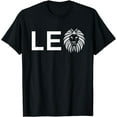 thumbnail image 1 of Leo Lion T-Shirt for August and July Birthday Gift, 1 of 4