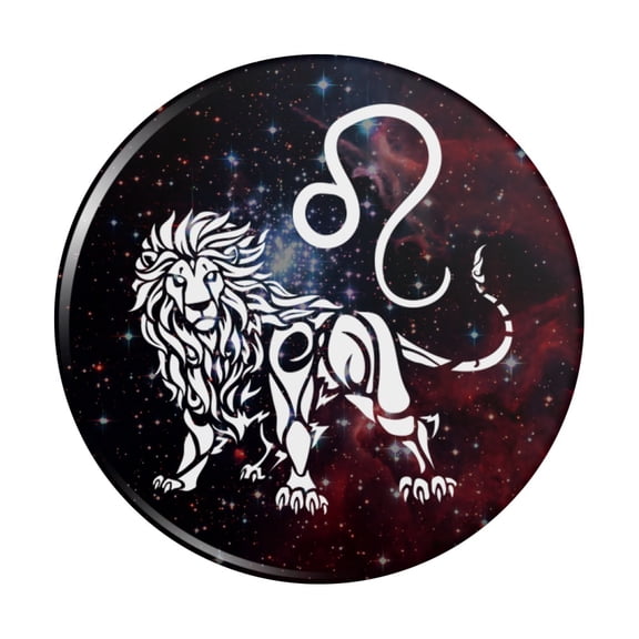 Leo Lion Zodiac Sign Horoscope in Space Kitchen Refrigerator Locker Button Magnet