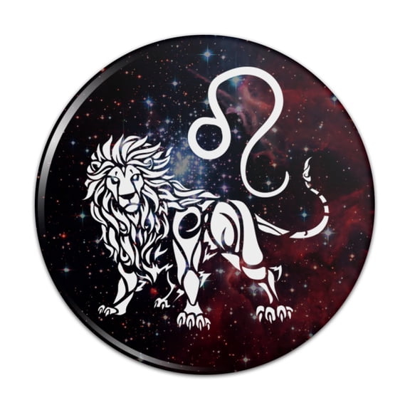 Leo Lion Zodiac Sign Horoscope in Space Pinback Button Pin Badge - 3" Diameter