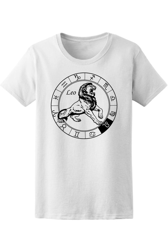 Leo Lion Zodiac Sign T-Shirt Men -Image by Shutterstock, Male Large