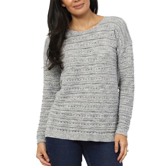 Leo & Nicole Ladies' Pointelle Crew-Neck Sweater Collar, Stratus Blue, XXL New with box/tags