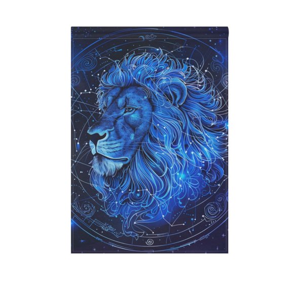 Leo Of Zodiac Garden Flag 12X18 Double Sided Yard Flags for Outside Outdoor All Seasonal Decoration