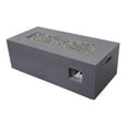 thumbnail image 1 of Leo Outdoor 40,000 BTU Rectangular Light Weight Concrete Gas Burning Fire Pit, Dark Gray, 1 of 8