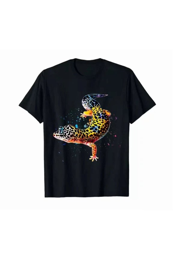 Leo.Pard Gecko Watercolor Reptile Keeper Gecko Fan Special Gift Tee