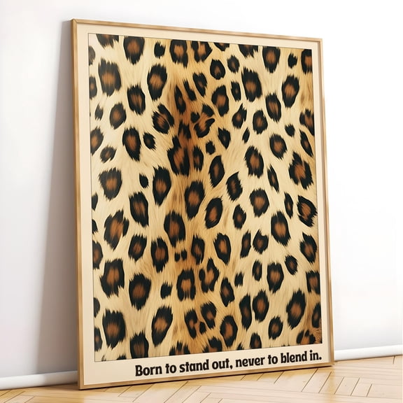Leo.Pard Print Animal Chic Jungle Dorm Room Decor Trendy Glam Wall Art Boho Cheetah Poster College Apartment Decor Empowering Quote