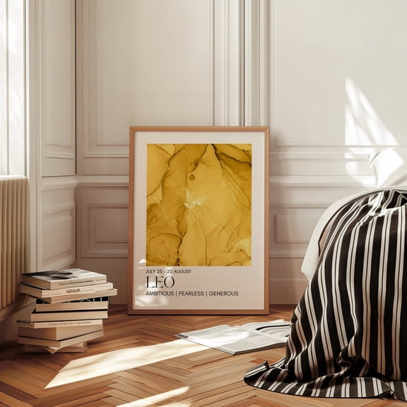 Leo Print Poster, Leo Wall Art Print, Leo Gift, Leo Zodiac Decor Art Print, Astrology Wall Art, Leo Room Decor, Star Sign Art Wall Art, Modern Wall Decor, 24x36 UNFRAMED