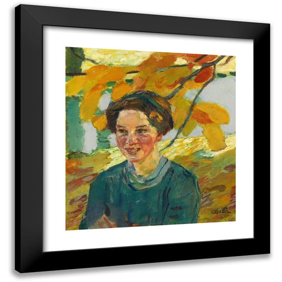 Leo Putz 20x21 Black Modern Framed Museum Art Print Titled - Girls Portrait (1914)
