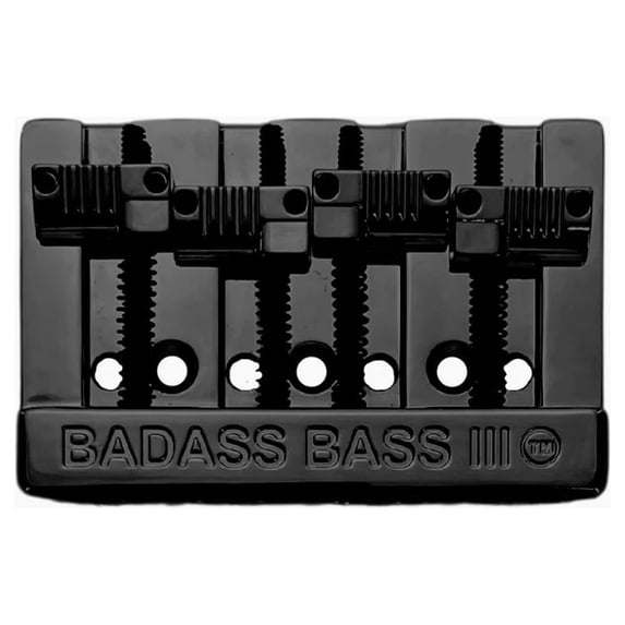 Leo Quan Badass Bass III Bass Bridge, Grooved Saddles - BLACK