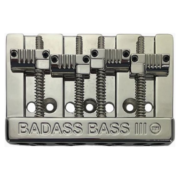 Leo Quan Badass Bass III Bass Bridge, Grooved Saddles - NICKEL