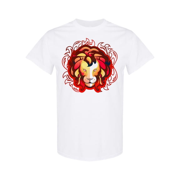 Leo Reddish Design T-Shirt Men -Image by Shutterstock, Male XX-Large