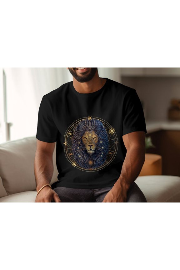 Leo Shirt, Leo Sign tshirt, Leo Zodiac tee, cool Leo boho shirt, July Birthday, August, Unisex Cotton T-Shirt, Size S-5XL