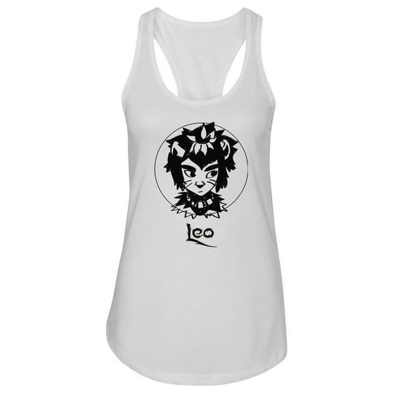 Leo Sign Doodle Tank Women -Image by Shutterstock, Female Large