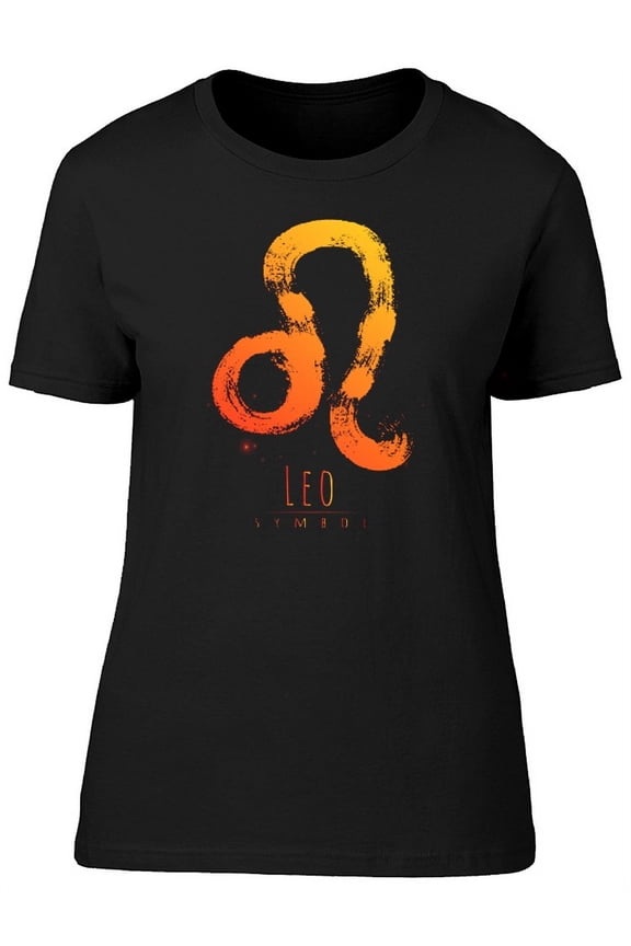 Leo Sign In Orange Spray  T-Shirt Women -Image by Shutterstock, Female x-Large