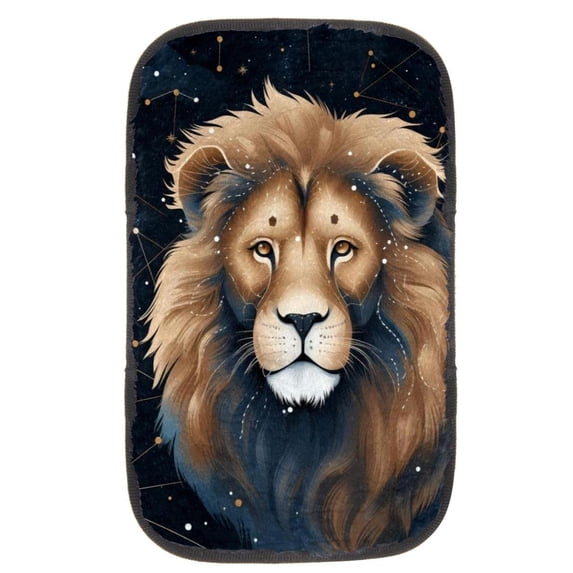 Leo Soft and Comfortable Furry Printed Car Armrest Cover Mat Pad 12.5x8.2 Inch