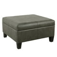 thumbnail image 1 of Leo Square Storage Ottoman with Plush Gray Faux Leather, 28 Inch, 1 of 3