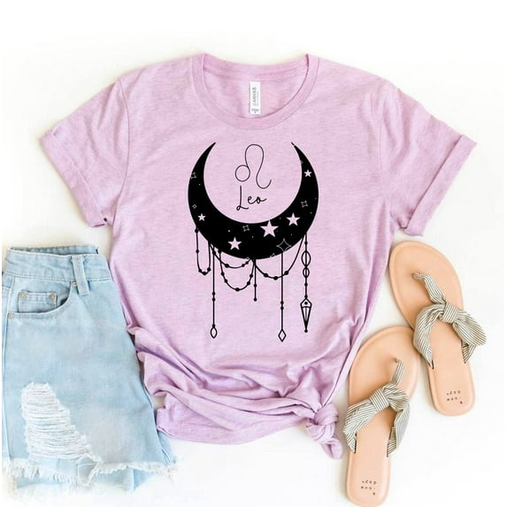 Leo Star Sign T-shirt Birthday Shirt Women's Zodiac Shirts Astrological Tshirt Constellation Top Horoscope Gift Fortune Teller Tee