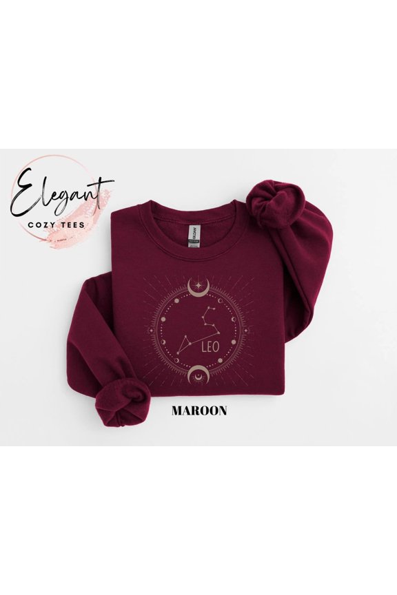 Leo Sweatshirt, Girls Astrology Sweatshirt, Celestial Womens Sweater, Leo Birthday S, Leo Zodiac Shirt, Astrology Tee Shirt, Zodiac Sweatshirt All Size S-5XL