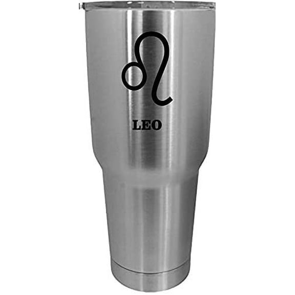 Leo Symbol Zodiac Symbol or Sign Etched 30oz Stainless Steel Tumbler