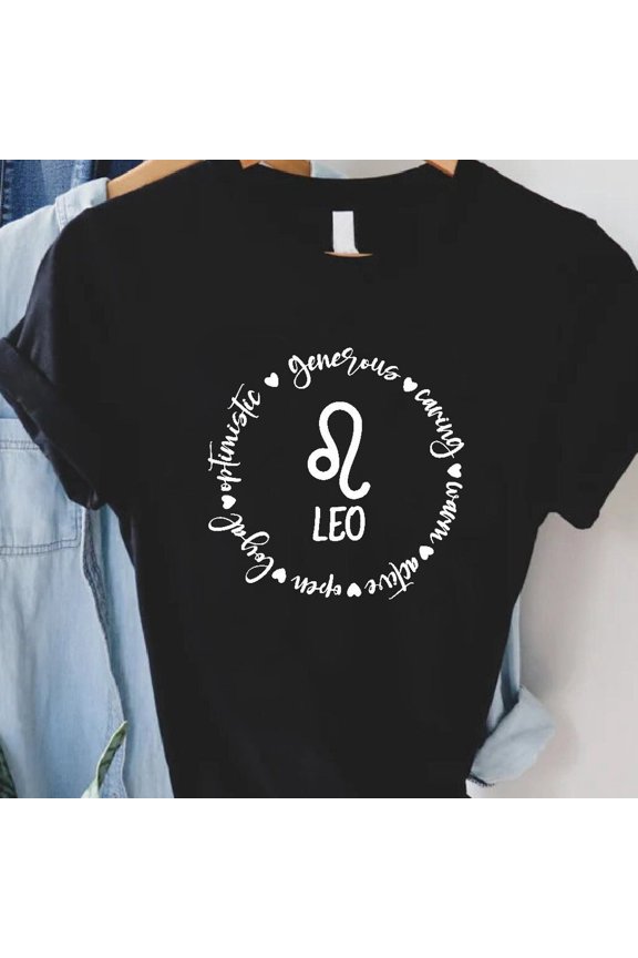 Leo T-Shirt, Zodiac Leo Shirt, Characteristic Leo T-Shirt, Astrology Shirt, Gift For Leo, Leo Birthday Present Shirt, Horoscopes Tee Unisex S-5XL Hot Trending Shirt, Vintage Birthday Gift
