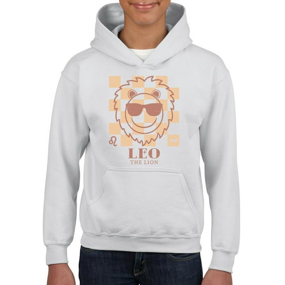 Leo The Lion Emoji - Zodiac Vibes Graphic Youth's Hoodie