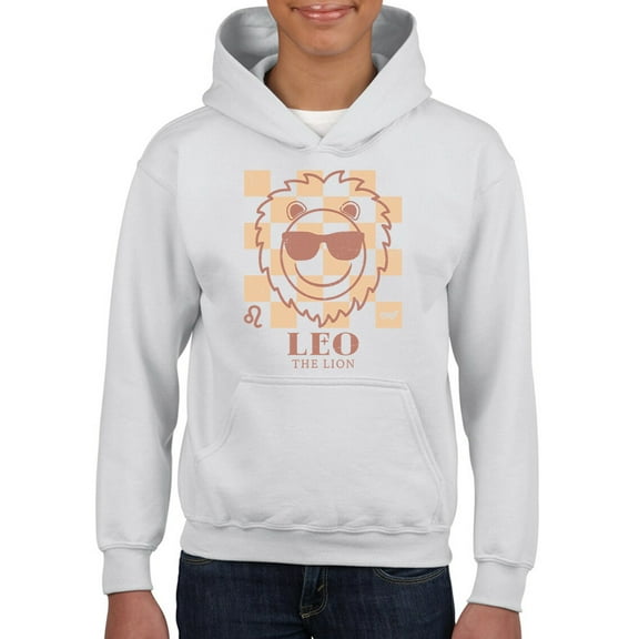 Leo The Lion Emoji - Zodiac Vibes Graphic Youth's Hoodie