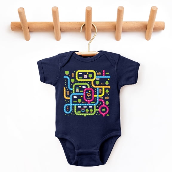 Leo The Truck Colorful Roads - Baby Short Sleeve Graphic Bodysuit