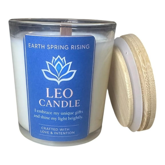 Leo Zodiac Candle - Leo Candle - Zodiac Candle - Gift for Leo - Handmade Candle,  Astrology Candle,  Soy Candle with Wooden Wick
