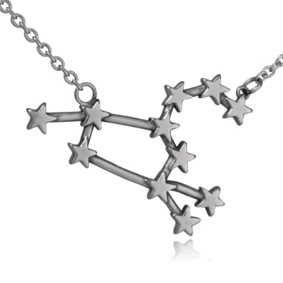 Leo Zodiac Constellation Sign Stainless Steel Pendant Necklace
