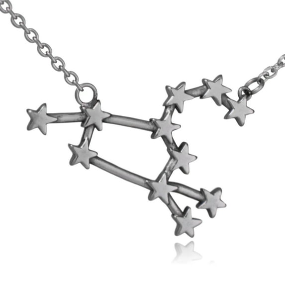 Leo Zodiac Constellation Sign Stainless Steel Pendant Necklace