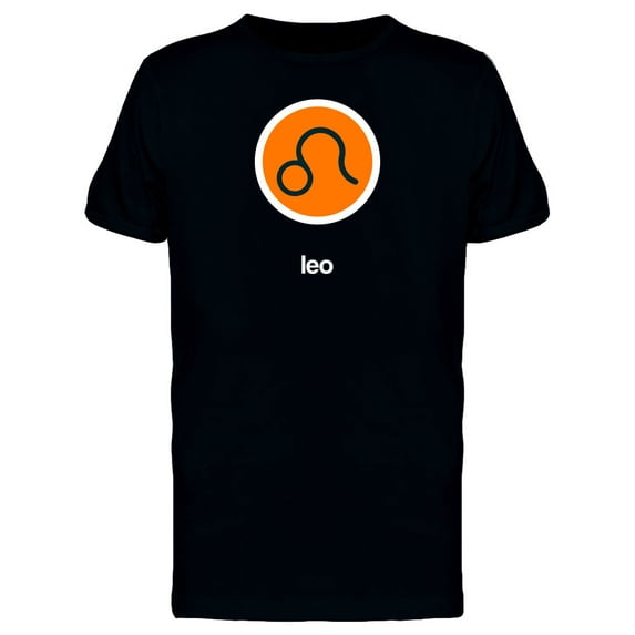 Leo Zodiac Round Logo T-Shirt Men -Image by Shutterstock, Male Large