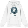 thumbnail image 1 of Leo Zodiac Sign Adult White Long Sleeve Hoodie-3XL, 1 of 3