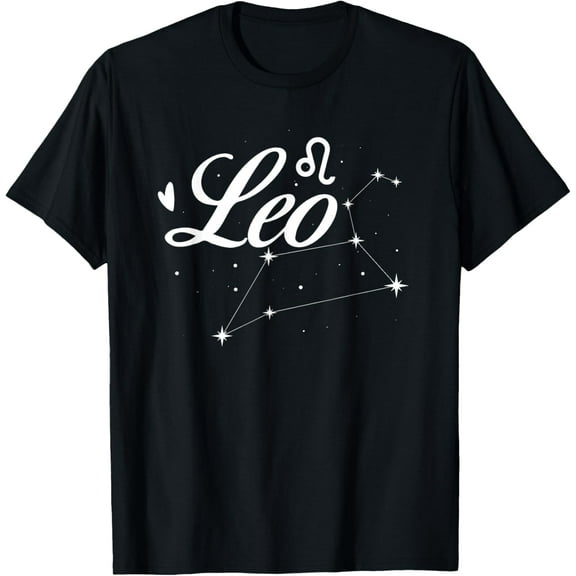 Leo Zodiac Sign - Astrology Astrologer Horoscope T-ShirtMen and women, Black T-shirt, size: Extra large