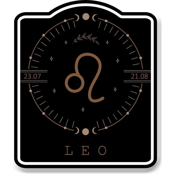 Leo Zodiac Sign Astrology Horoscope BLACK Aluminum Composite Sign, 8.5"x10"