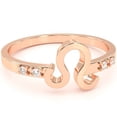 thumbnail image 1 of Leo Zodiac Sign Diamond Ring In Solid 14k Rose Gold, 1 of 6