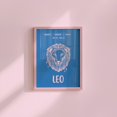 Rosos Design Leo Zodiac Wall Art Print, Rose And Blue Colorful Pop Art Astrology ...