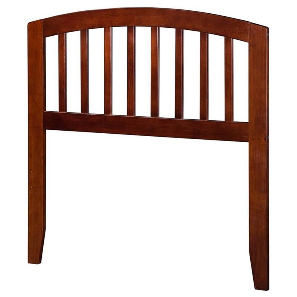 Leo &amp; Lacey Twin Spindle Solid Hardwood Headboard in Walnut