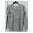 thumbnail image 1 of Leo and Nicole Women's Round Neck Long Sleeve Pointelle Sweater  XL/Bistro, 1 of 1