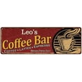 thumbnail image 1 of Leo's Coffee Bar Red Sign Kitchen Gift 8x24 108240006373, 1 of 1