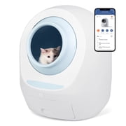 Leos Loo Too by Casa Leo - No Mess Automatic Self-Cleaning Cat Litter Box Includes Charcoal Filter, Built-in Scale, Smart Home App with Voice Control