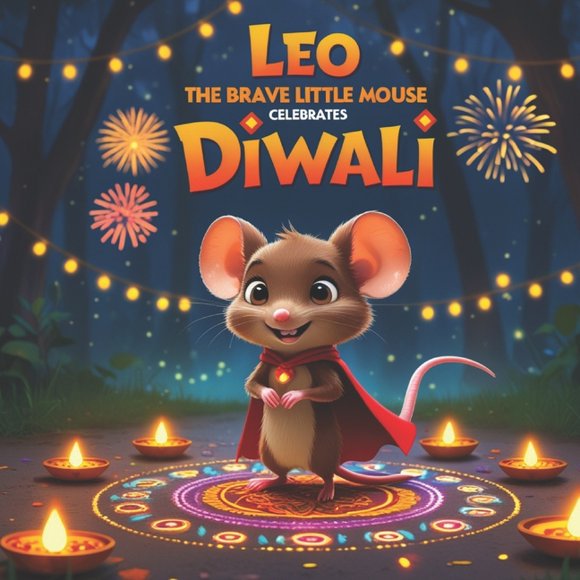 Leo the Brave Little Mouse Adventures Leo the Brave Little Mouse Celebrates Diwali: A joyful Diwali story about courage, friendship, and the light that shines, Book 3, (Paperback)