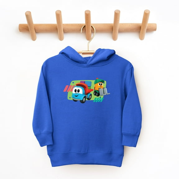 Leo the Truck Leo and Lifty Green - Toddler Hoodie