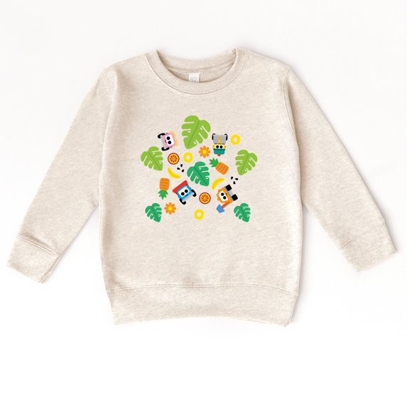 Leo the Truck Palm Leaves - Toddler Graphic Sweatshirt
