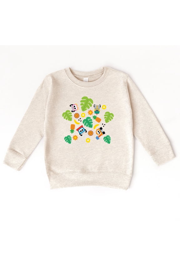 Leo the Truck Palm Leaves - Toddler Graphic Sweatshirt